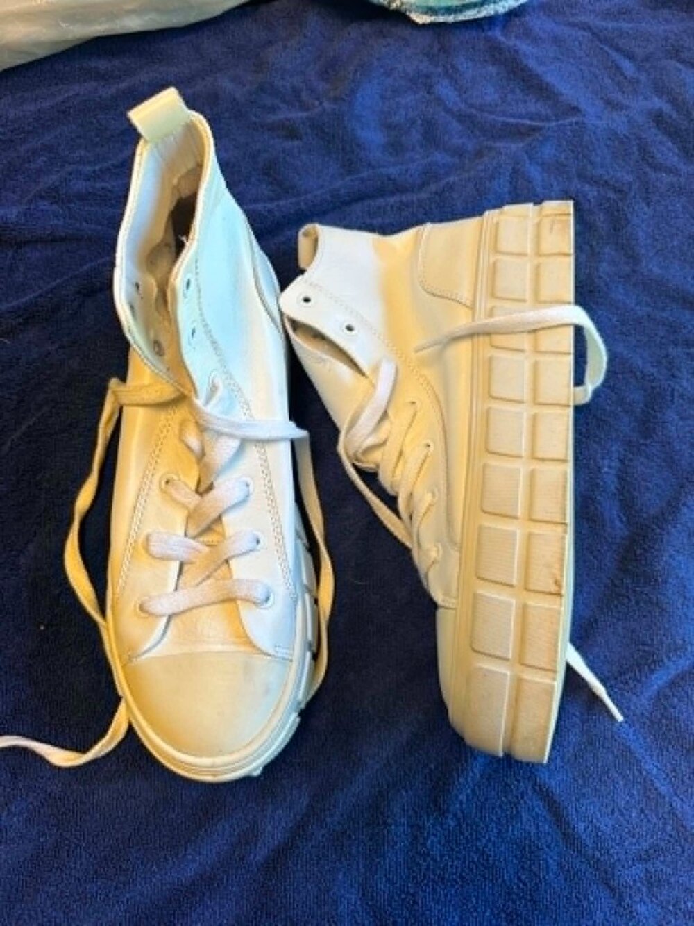 Zara Sneakers Shoes Womens 40/US 9 High Top Canvas White